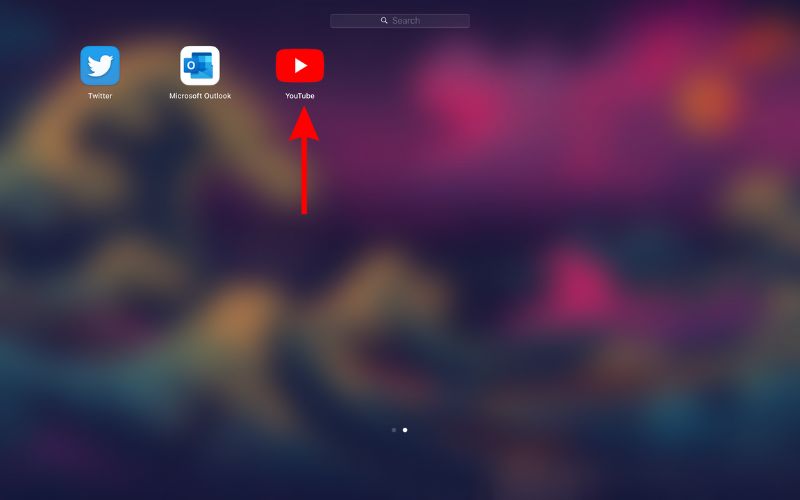 Open YouTube through the Launchpad