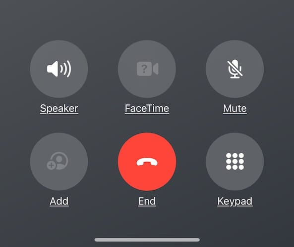 iOS 17 red end call button