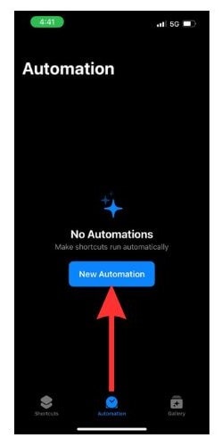 Select New Automation