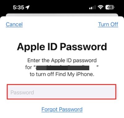apple id password dialog