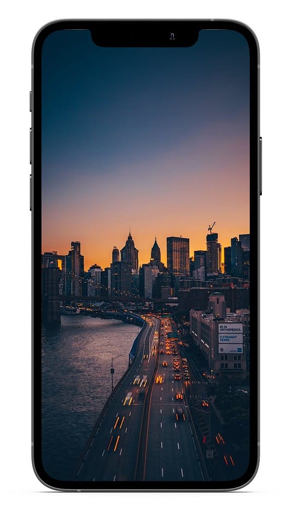 Manhattan Bridge Sunset wallpaper for iPhone