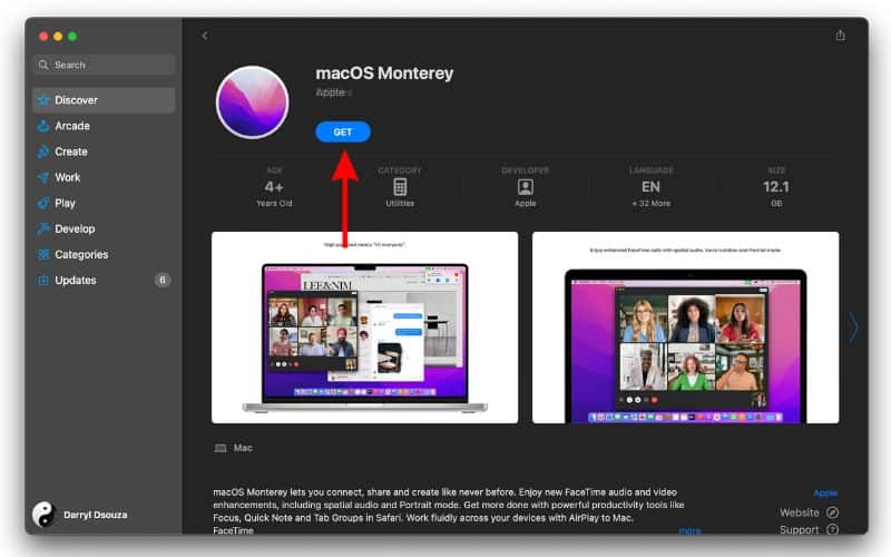 Download the macOS update version from App Store to fix Storage system verify or repair failed
