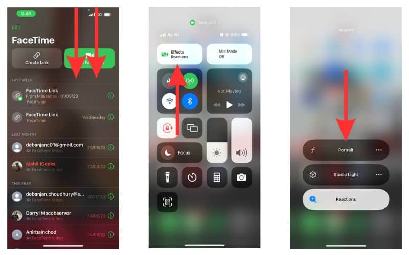 Go to Effects from Control Center