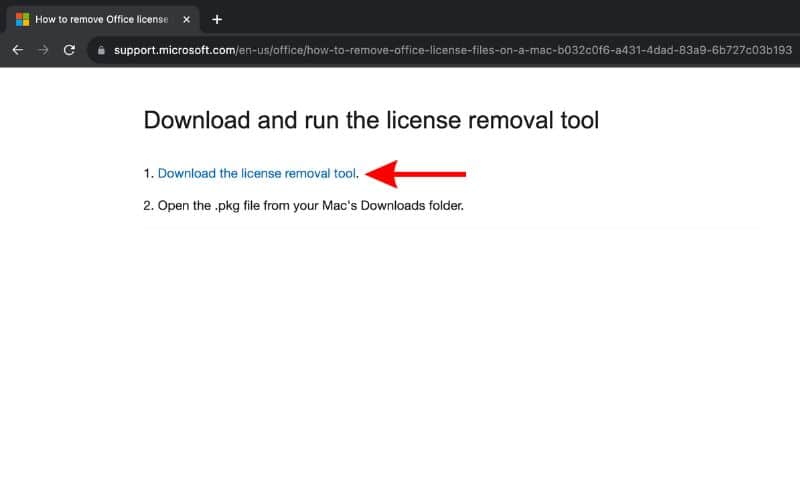 Download the license removal tool to fix the “Your account doesn't allow editing on a Mac,” error.