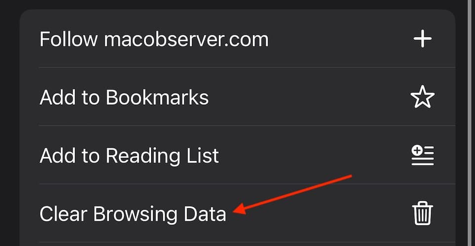 Google Chrome Settings Select Clear Browsing Data