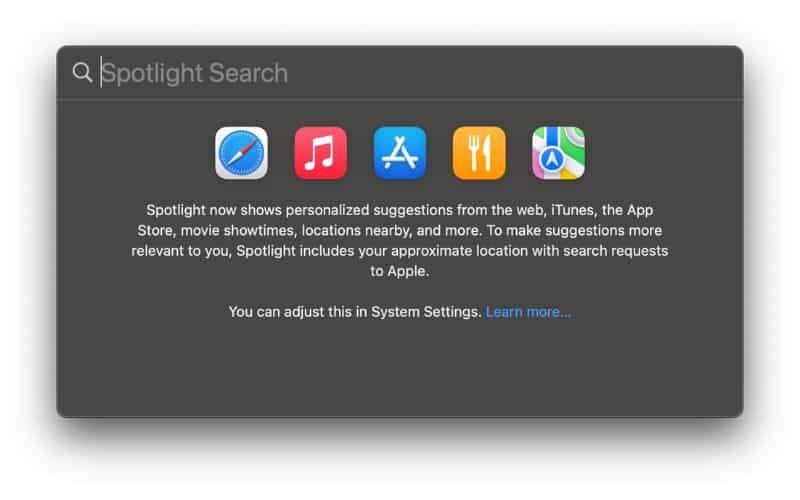 Press Command + Space key to open Spotlight search