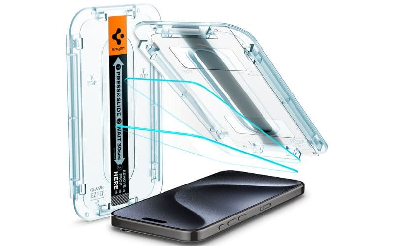 Spigen EZ FIT GLAS.tr Screen Protector for iPhone 15 and 15 Pro