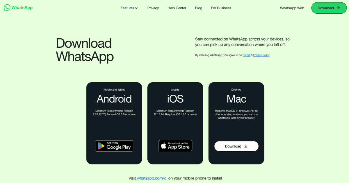 download the new whatsapp app on macos