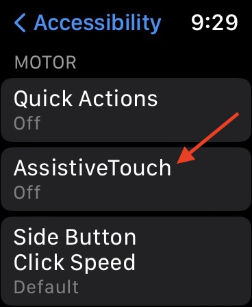 Select Assitive Touch Double Tap Gesture