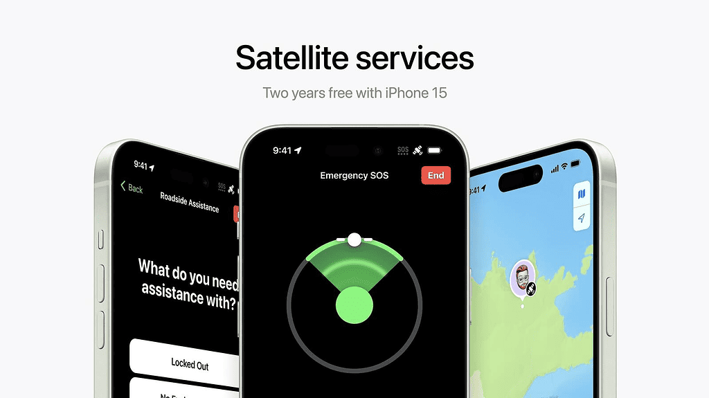 iphone 15 satellite services