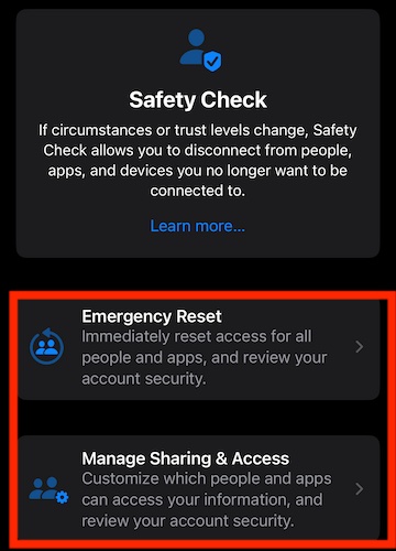 Check iPhone Been Hacked Safety Check Options