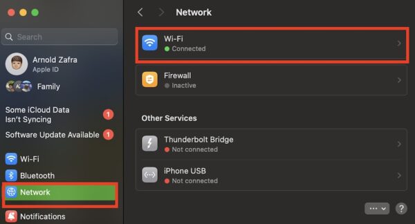Screenshot connect to Wi-Fi