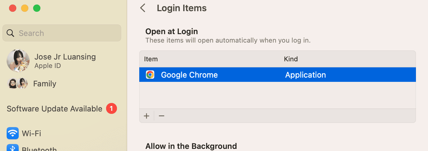 Clearing the Login Items on Mac
