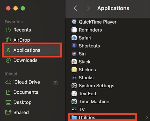 Screenshot Applications Utilities