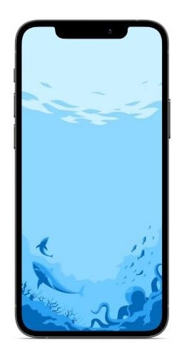 Sea Monsters Minimalist iPhone Wallpaper