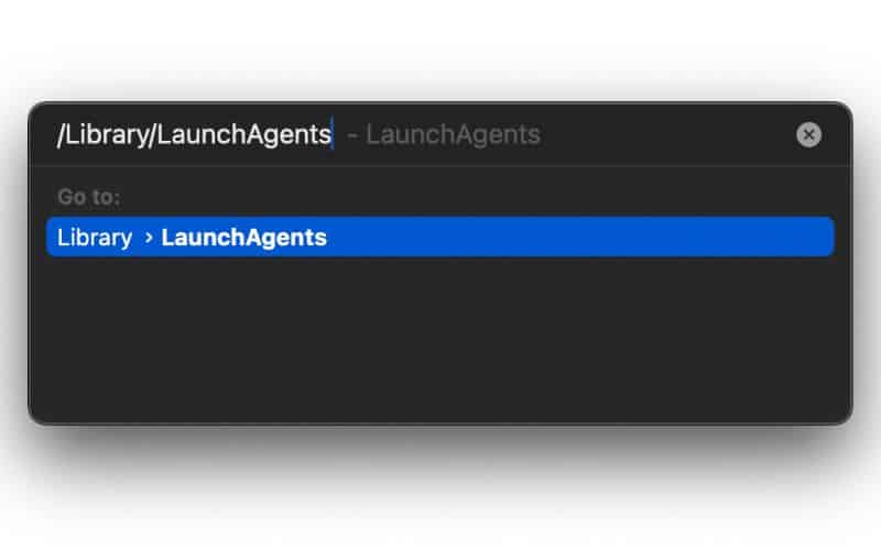 Type in Library/LaunchAgents