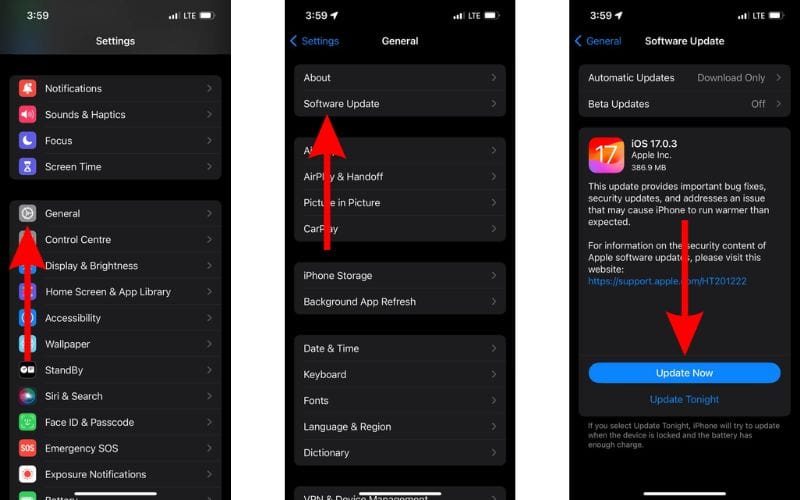 Update iPhone to the latest iOS version To Fix iPhone Hotspot Keeps Disconnecting