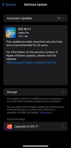 Update your iPhones software