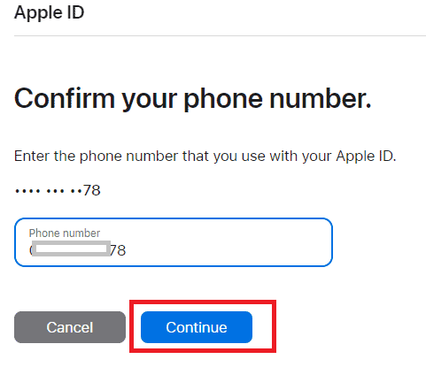 confirm your phone number