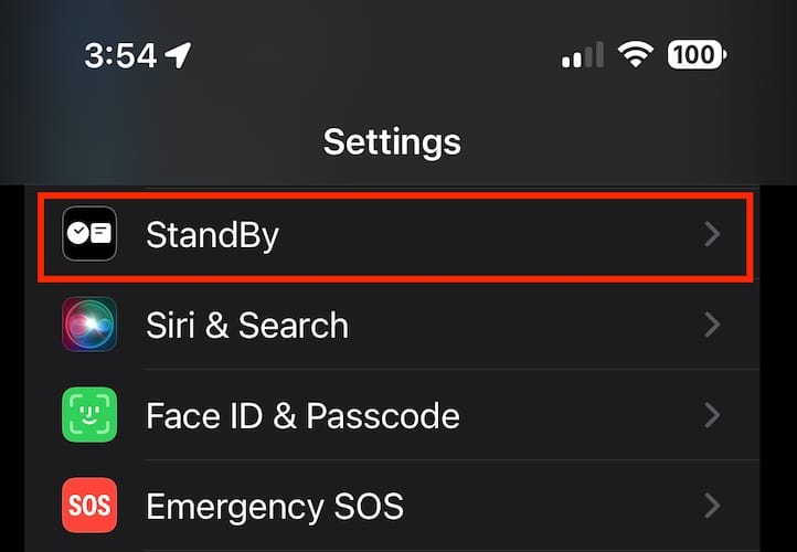Screenshot iOS 17 Standby