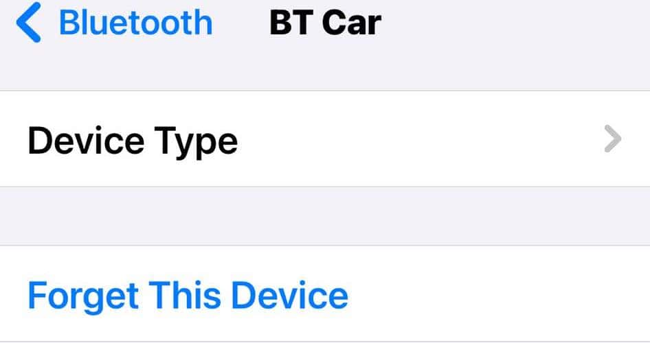 Forgetting Bluetooth Pairing Since iPhone Cannot Send Audio Messages at This Time