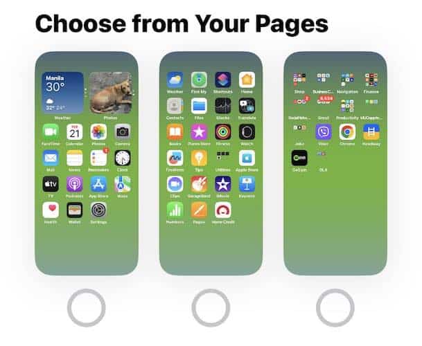 Choose From Your Pages to Restore Icons on Home Screen