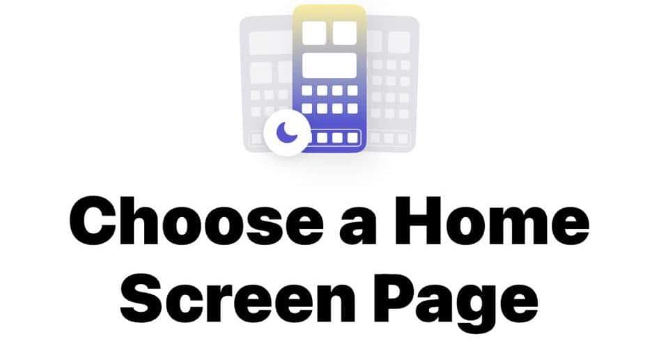 Choose a Home Screen on Focus Settings iPhone