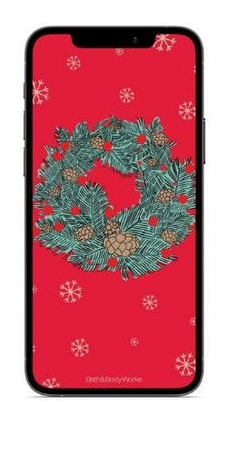 Christmas Wreath Best Christmas Wallpaper for iPhone