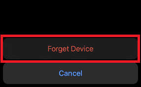 Confirm Forget Device in the pop-up