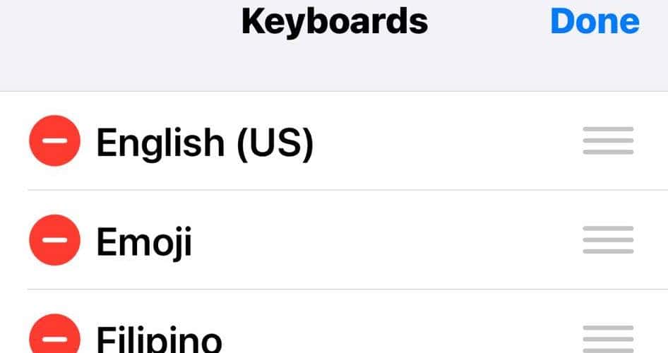 Deleting Custom Keyboards on iPhone