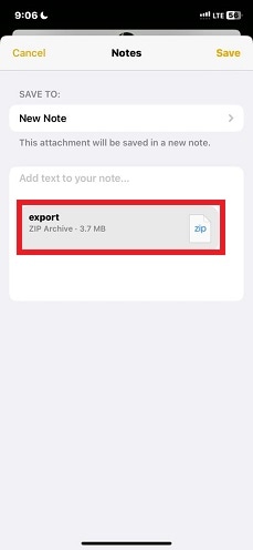 Data file export