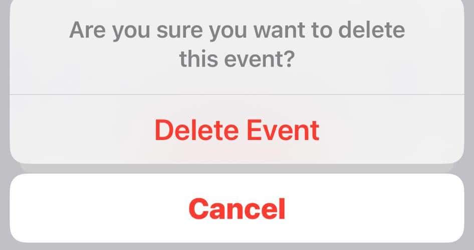 Deleting Calendar Events to Remove Hackers from iPhone