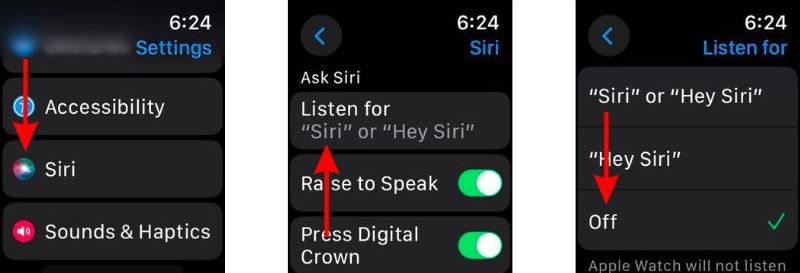 Disable Hey Siri To Turn Off Siri on Apple Watch