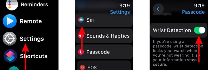 Enable Wrist Detection on Apple Watch