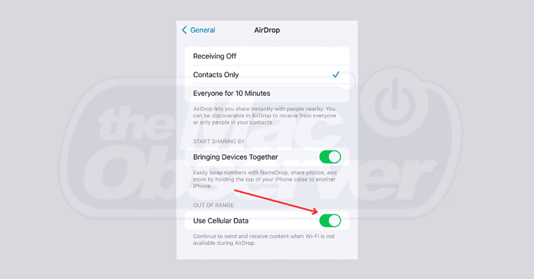 How to Turn On AirDrop Over Cellular in iOS 17.1