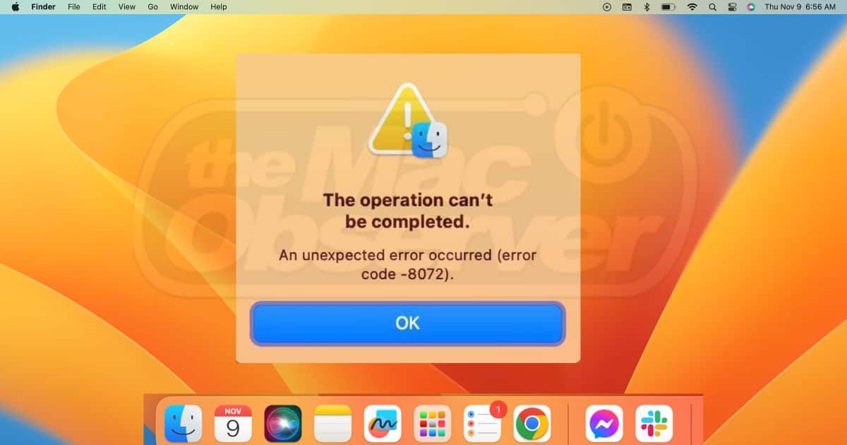 Mac Error Code -36 on Finder Warning Error