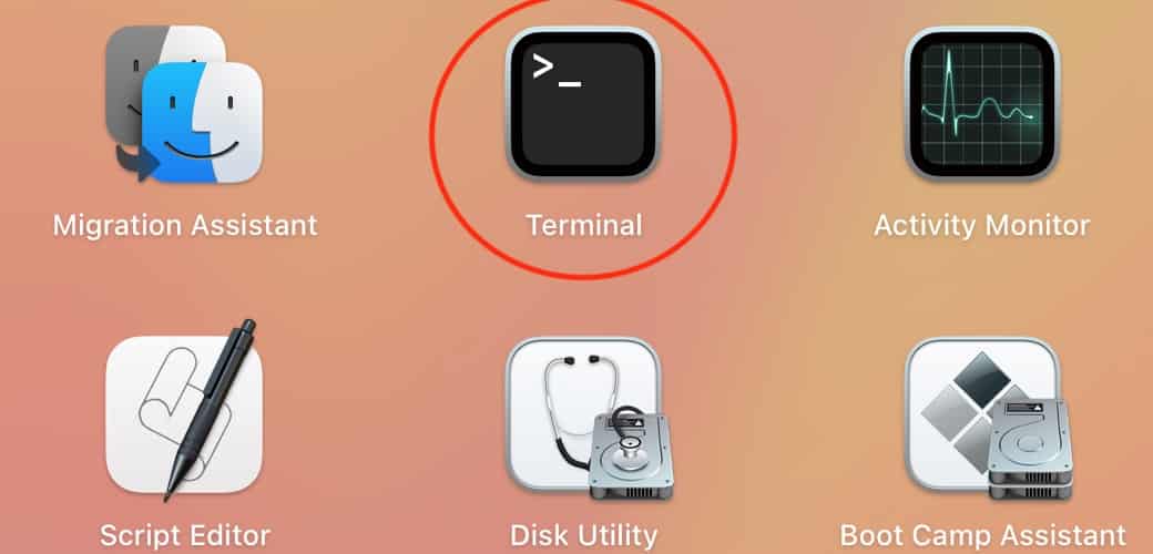 The Terminal App on Launchpad Mac