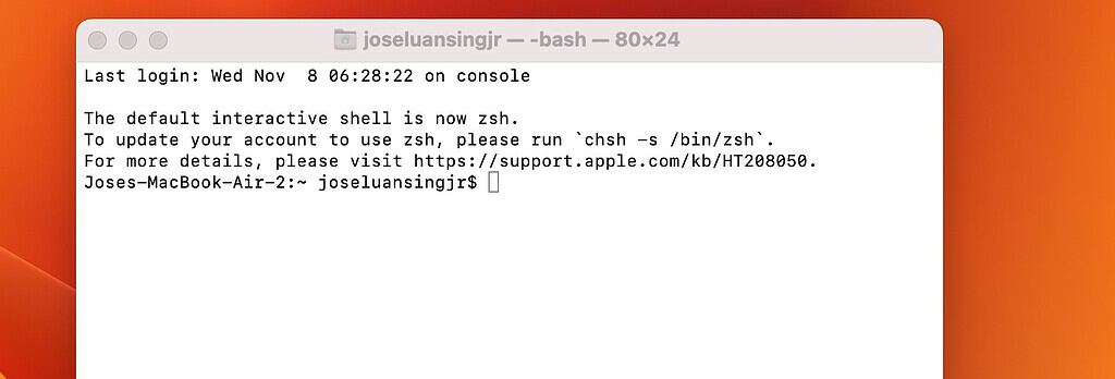 Executing Codes on Mac Terminal