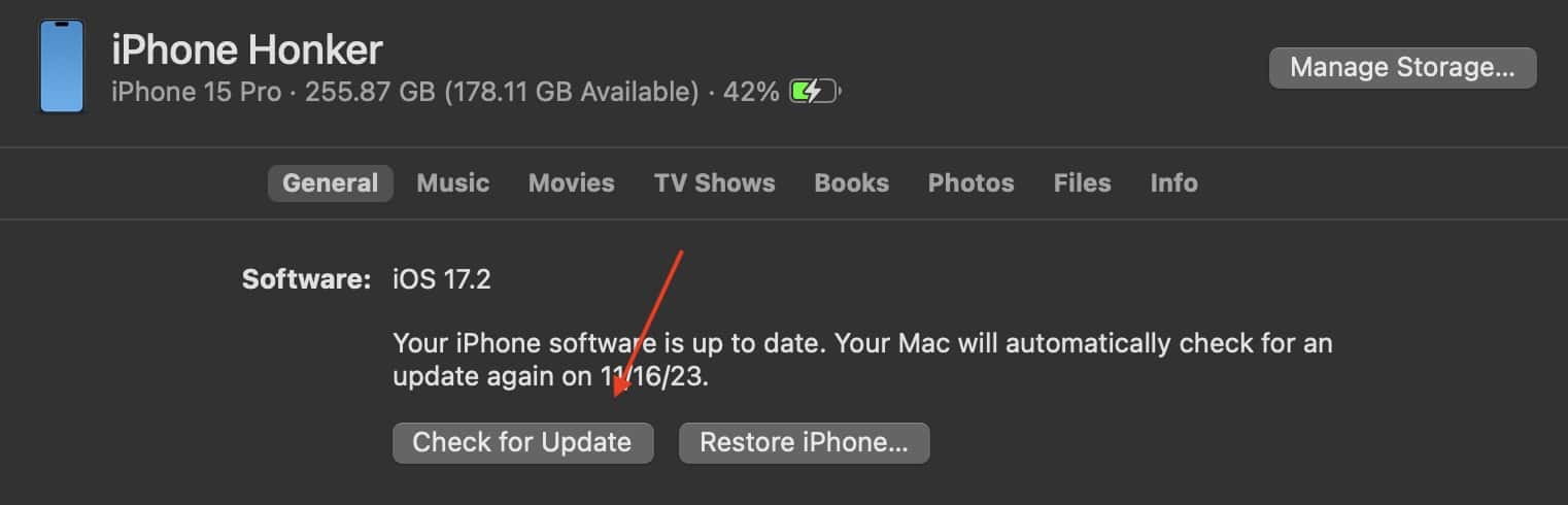Unable Install Update iOS 17 Check for Update