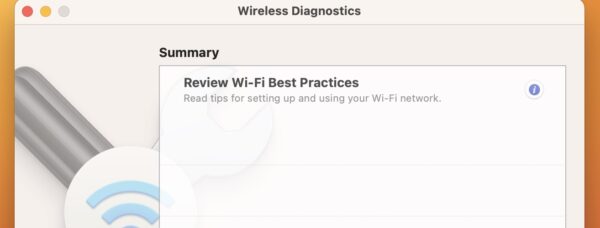 Running Wireless Diagnostics Because iMac is Not Connecting to Wi-Fi
