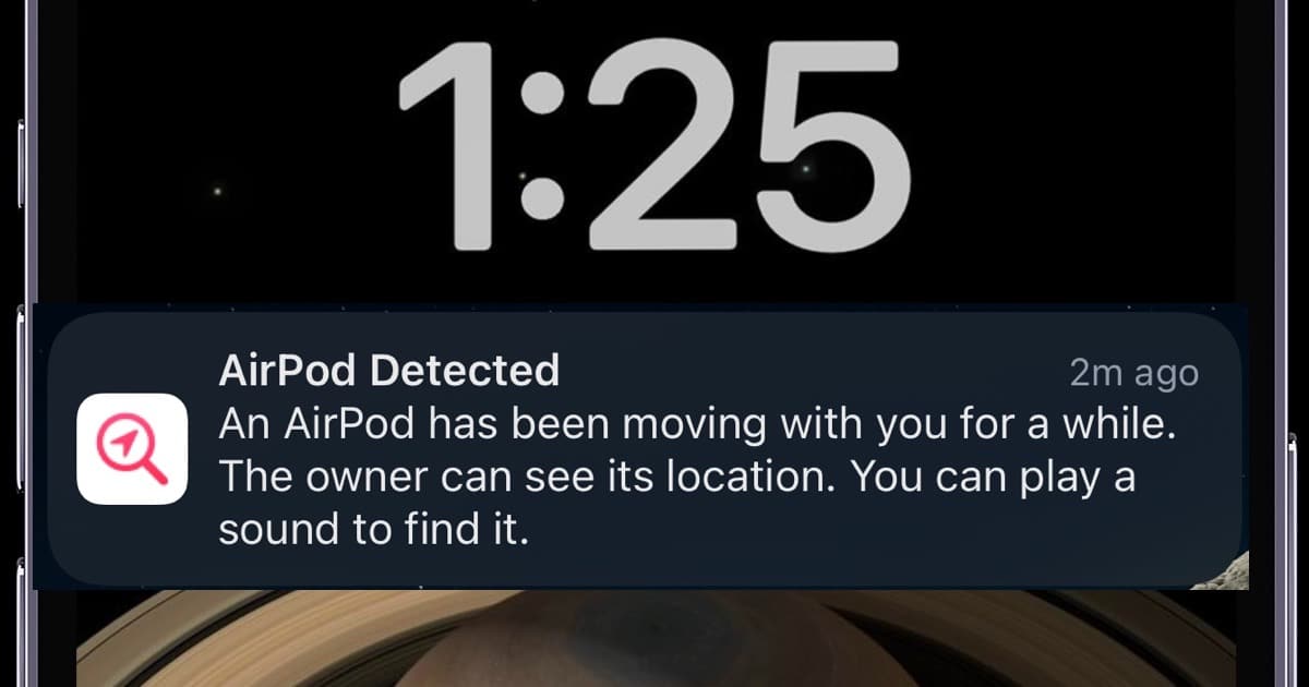 Location Notification AirPods Moving With You