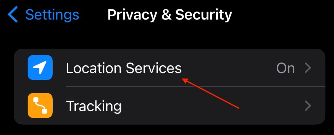 iPhone Not Tracking Steps Tap Location Services