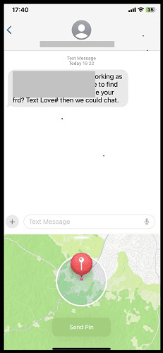 share location in messages app