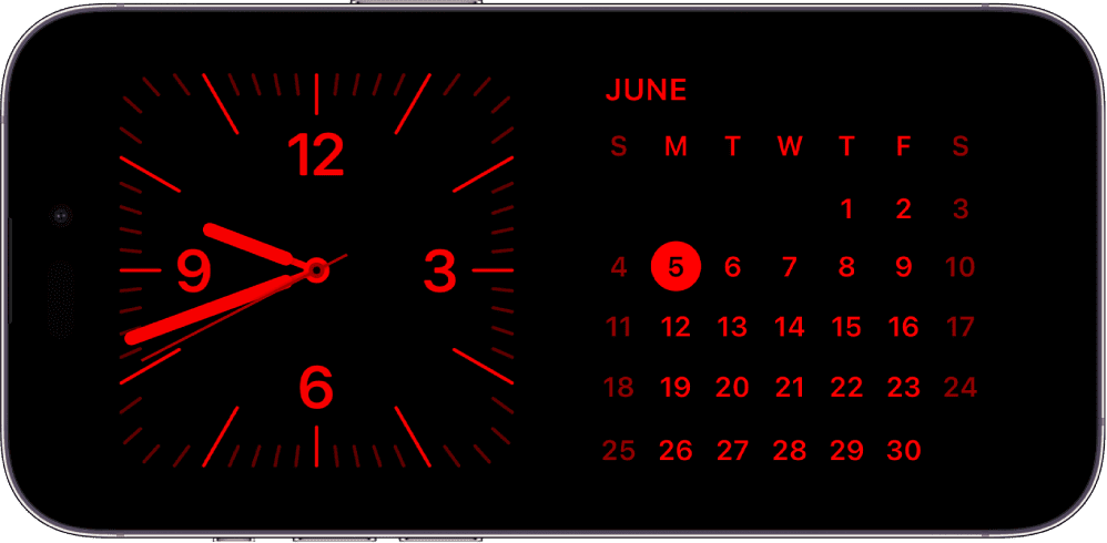 standby mode clock and calendar