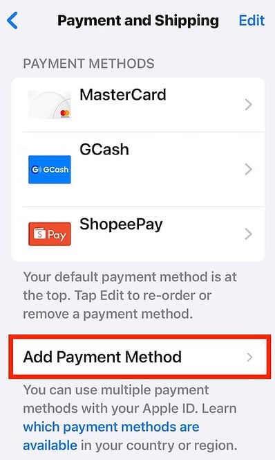 Adding a Payment Method Because declined payment method while purchasing iCloud+ subscription