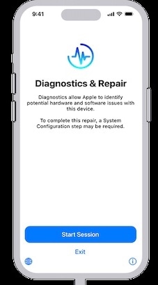 Apple Diagnostics Self Service Repair Service Screen iPhone