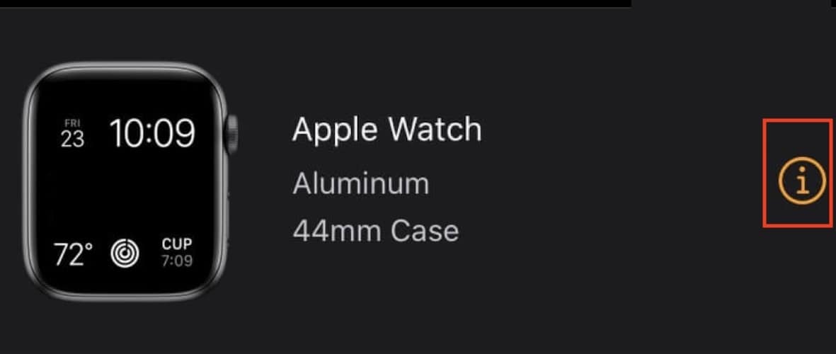 Apple Watch on My Watch iPhone Watch App