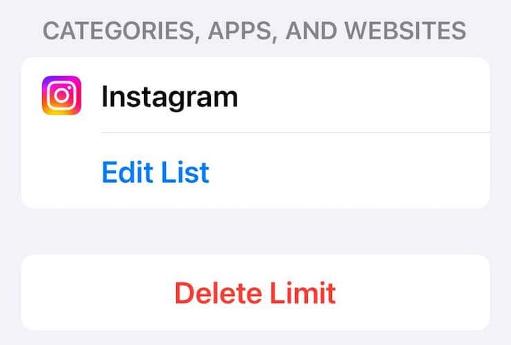 Delete the Time Limit for Instagram App