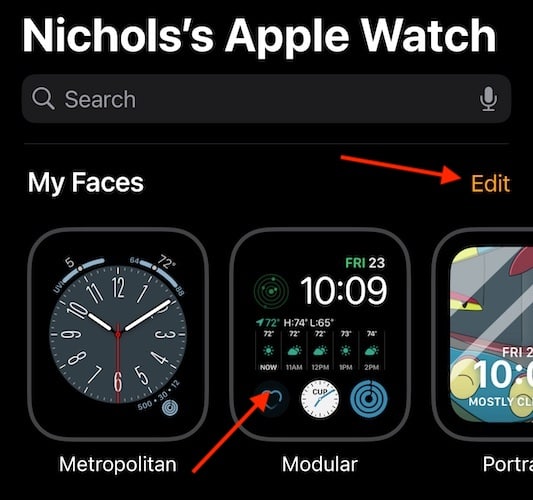 Change Apple Watch Wallpaper New Watch Face Select Watch Face or Edit