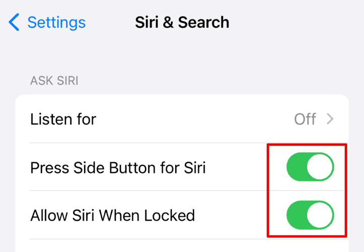 Enable Home button Siri Activation